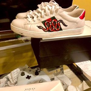 Gucci Ace Snake Sneakers